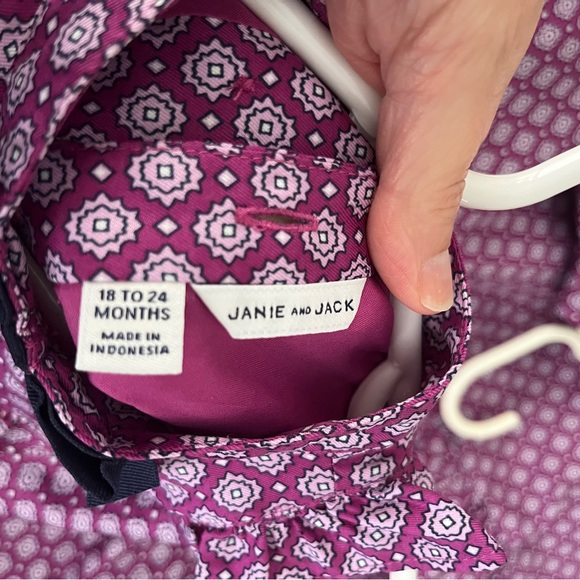 Janie and Jack Pink Geometric Dress - Picture 3 of 3